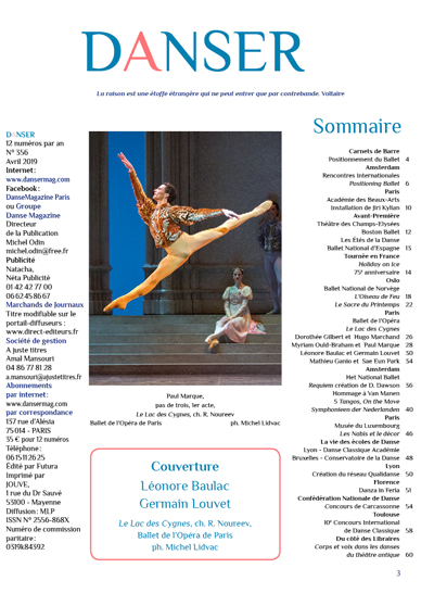 SOMMAIRE DANSER 356 AVRIL 2019