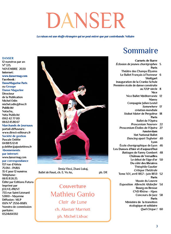 Sommaire DANSER NOVEMBRE 2020