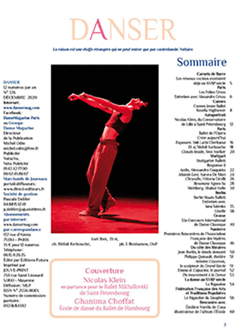 Sommaire DANSER n° 376 Décembre